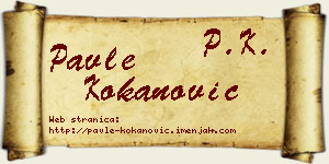 Pavle Kokanović vizit kartica